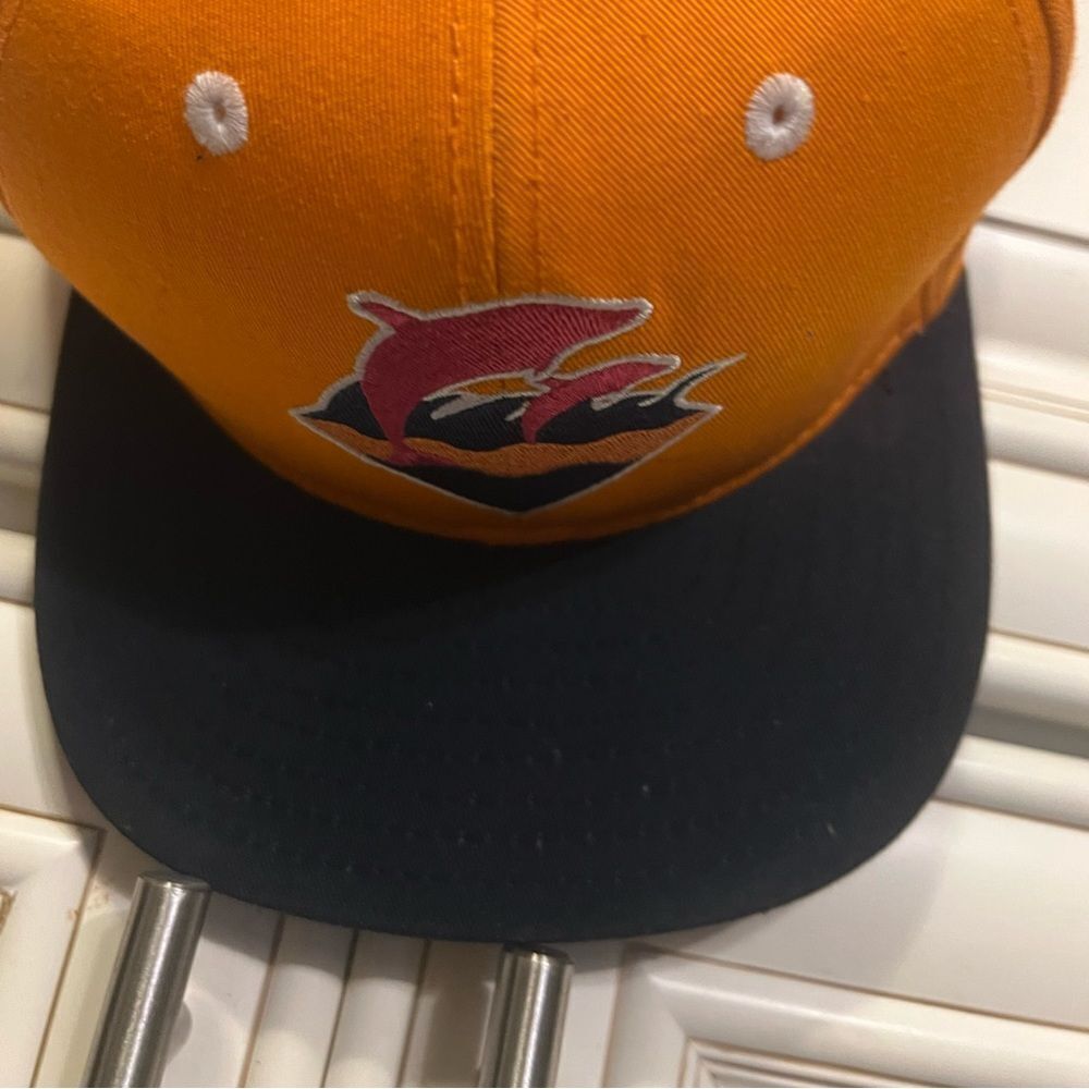 Pink Dolphin Adjustable Flat Brim Orange Street Wear Snapback Hat